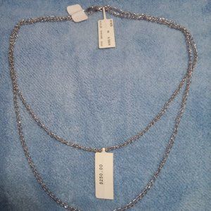 New 925 silver beautiful layered 36" chain necklace from Kohl's